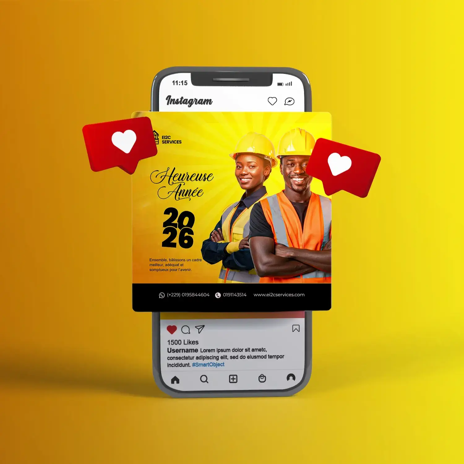 Visuels réseaux sociaux EI2C New Year 2025